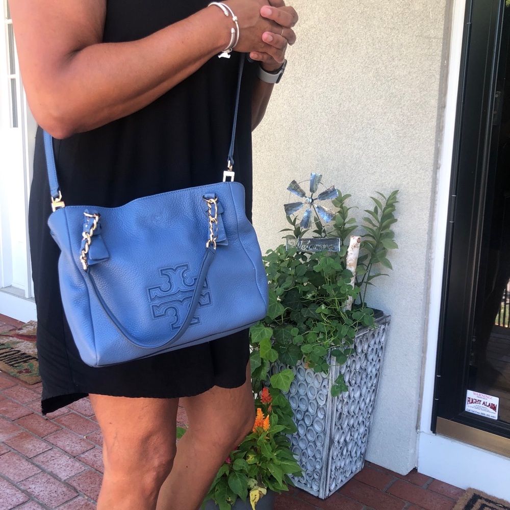 Tory Burch Harper Small Satchel/Wallis Blue